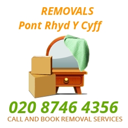 furniture removals Pont Rhyd-y-cyff